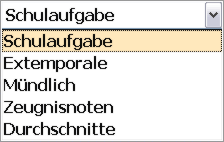 Notenbereich auswählen